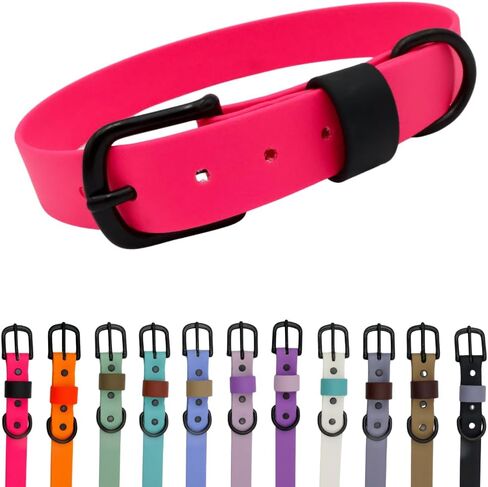Waterproof and Odor-Resistant Dog Collar, Flexible, Easy to Clean, Multiple Colors, Multiple Sizes (Sage Green with Olive Drab Loop, Large) in Saudi Arabia