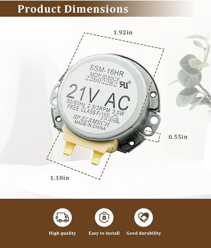 قطع غيار محرك الميكروويف DE31-10172C WB26X10233 تناسب ميكروويف Samsung Kenmore GE، تحل محل DE31-10172A/B/D، 4983656، AP7191211، PS16735927، MDPJ030BF، MDPJ030CF in Kuwait