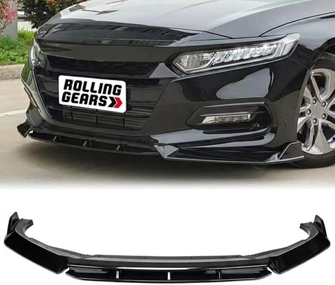 سبويلر الشفاه الأمامي متوافق مع 2018-2020 Honda Accord الجيل العاشر سيدان LX، Sport، EX-L، Touring، شفة المصد الأمامي Hybird، غمس ألياف الكربون المائية in Kuwait