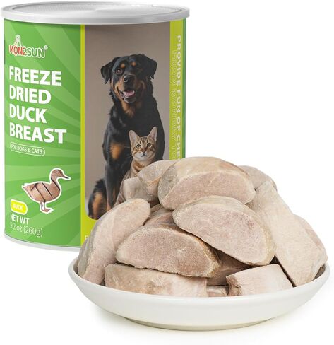 MON2SUN Freeze Dried Chicken Breast Dog & Cat Treats - Whole Cut, Single Ingredient, High Protein, Grain & Gluten Free, for Training Chew or Topper,9.2oz in Kuwait