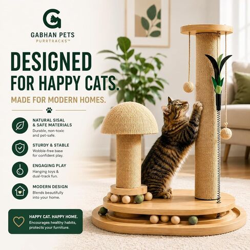 PurrTracks Dual-Track Cat Scratcher with Feather Toy in Kuwait