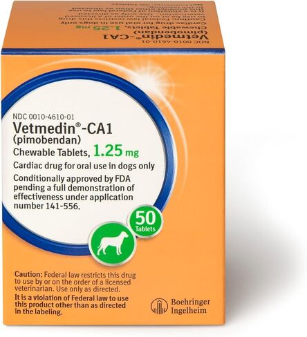 VETMEDIN®-CA1 (البيموبيندان) أقراص قابلة للمضغ للكلاب، 1.25 مجم، 50 قيراط in Kuwait
