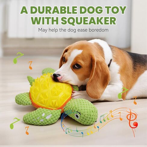 لعبة مضغ للكلاب تصدر صوت صرير، تصميم سلحفاة لطيف بألوان زاهية، لعبة للكلاب للمضغ، مصنوعة من المطاط اللدن حراريًا وقطيفة ناعمة، جيدة لكل من المضغ واللعب، ألعاب مضغ للكلاب متوسطة الحجم وكبيرة الحجم، 9.4 بوصة in Kuwait