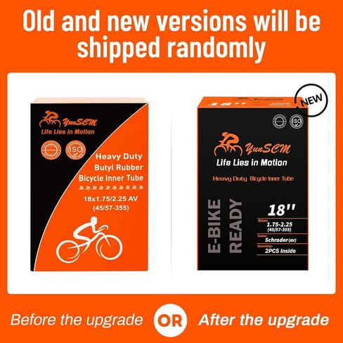 YunSCM 18" Bike Tubes 18x1.5/1.75 AV32mm Schrader Valve 18" Bicycle Inner Tubes Compatible with 18 x 1.5-1.75 Kid Bike Tire Tubes-2 Pack in Saudi Arabia