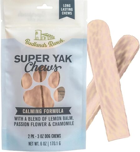 BADLANDS RANCH Super Yak Chews, Superfood Formula Dog Chews for Small Dogs, Long-Lasting Cow Milk Chews with Blueberry, Pumpkin & Lion’s Mane Mushroom, 5 x 1 oz in Saudi Arabia