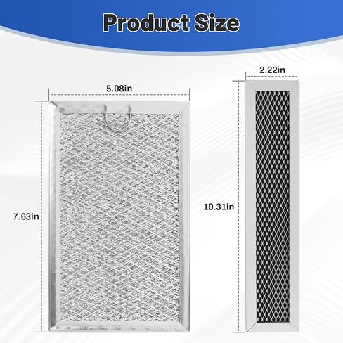 3Pcs Microwave Filter Set,Microwave Grease and Charcoal Filter Set,Compatible with GE PVM9005SJ1SS PVM9005SJ2SS PVM9005SJ3SS PVM9005SJ4SS PVM9005SJ5SS in Kuwait