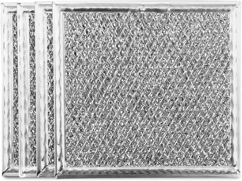 4Pcs 6.7 x 6.3 Microwave Grease Filter Fit for GE JVM6175EK4ES JVM7195SK1SS JVM7195FL1DS JVM7195EF1ES JVM6175SF1SS PVM9179SK4SS, Microwave Vent Filter Replacement in Kuwait