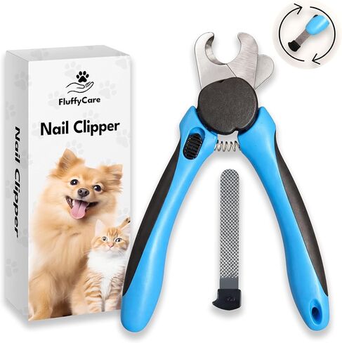 LED Dog Nail Clipper with Light & Safety Guard, Professional Pet Nail Trimmer with Quick Sensor, Extra Sharp for Thick Nails, for Large & Small Dogs and Cats (Medium-Large with LED) in Kuwait