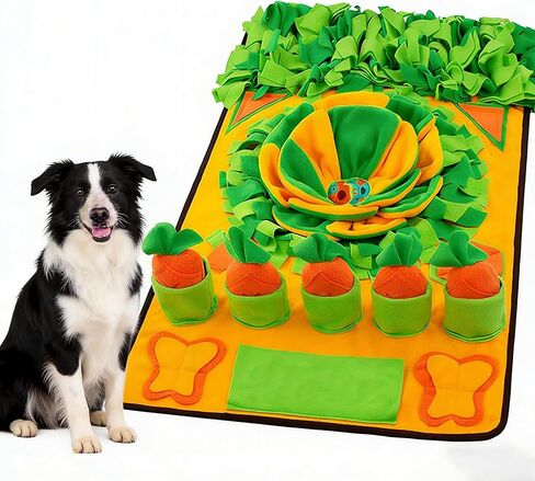 Snuffle Mat for Large Dogs, 32'' x 20'' Interactive Puzzle Sniff Mat Dog Food Mat, Durable Slow Feeder Dog Feeder Puzzle Toy for Training and Stress Relief, Easy to Clean in Kuwait