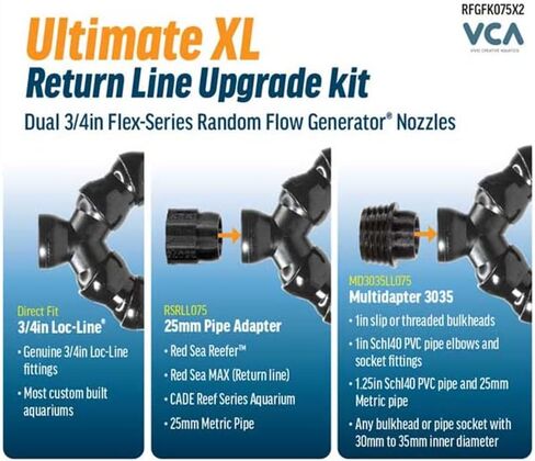مجموعة ترقية خط العودة النهائية VCA Flex Series Ultimate XL Dual 3/4 Flex-Series مولد تدفق عشوائي ألعاب مائية إبداعية حية in Kuwait