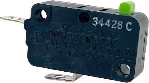 SZM-V16-FA-62 مفتاح باب الميكروويف (6 عبوات) 16 أمبير 125/250 فولت مغلق عادة (NC) بديل متوافق مع أجهزة الميكروويف LG وKenmore وGE وBosch - يعمل على إصلاح بقاء المروحة/الضوء قيد التشغيل ولن يسبب مشاكل في الحرارة in Kuwait