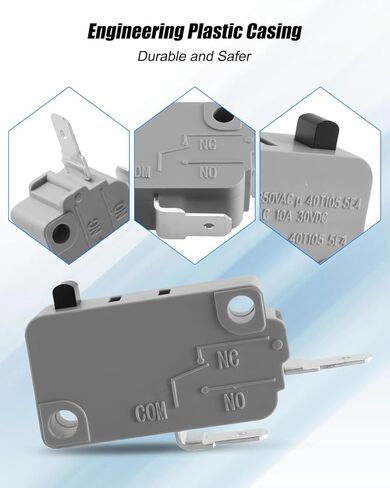 مفتاح باب الميكروويف WB24X10146 مناسب لميكروويف GE وHotpoint يحل محل WB24X28941 1166990 MW-7100-33 in Kuwait