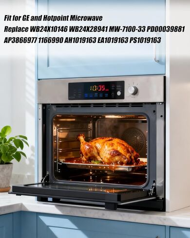 مفتاح باب الميكروويف WB24X10146 مناسب لميكروويف GE وHotpoint يحل محل WB24X28941 1166990 MW-7100-33 in Kuwait