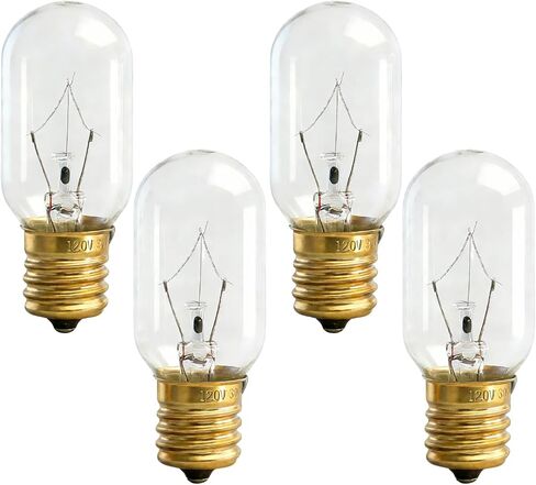 4PCS T8 E17 120V 30W Microwave Light Bulbs with Brass Base Compatible with GE LG Kenmore Frigidaire Whirlpool Replace#: 5304464090 5304461116 WB36X10328 WB36X10132 PS1481517 PS1765541 WB36 in Kuwait
