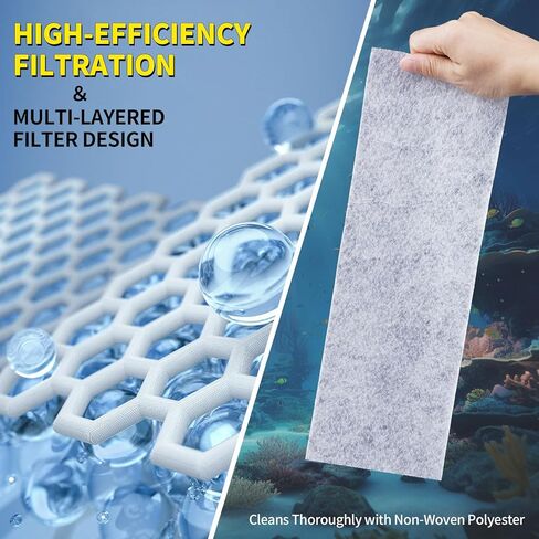 2 Pack Replacement Fleece Roll Compatible with Red Reef 500, 92 Ft x 4.45" High, High Compatible Filtration System for Coral Tanks, Automated Maintenance in Kuwait