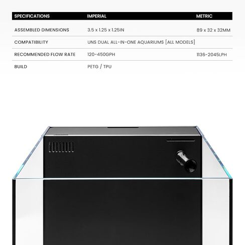 Ultum Nature Systems x VCA Flow Kit - 1/2 بوصة RFG 050 Flex Series ترقية الفوهة لخزانات الفلتر المتكاملة الكل في واحد، دوران المياه المضطرب للمياه المالحة/البحرية/حوض السمك المرجاني - 20 مم in Kuwait