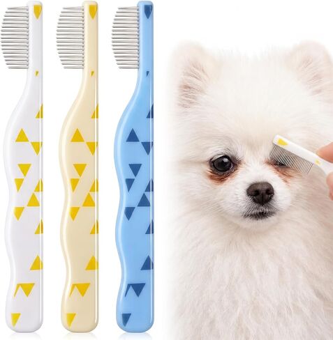 Pet Eye Comb Bulk Stainless Steel Facial Comb for Dogs Cats Gentle Tear Stain Remover Cat Grooming Kit in Kuwait