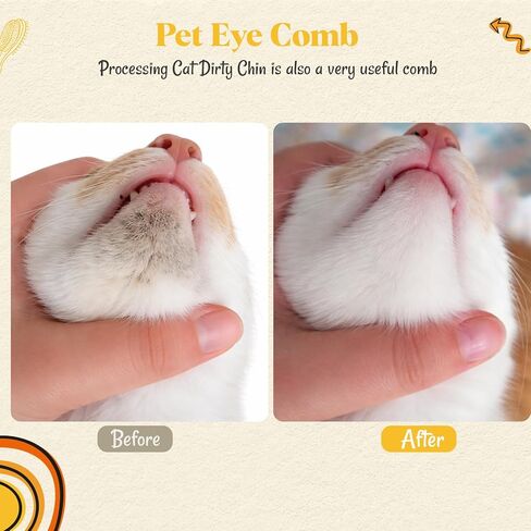 Pet Eye Comb Bulk Stainless Steel Facial Comb for Dogs Cats Gentle Tear Stain Remover Cat Grooming Kit in Kuwait