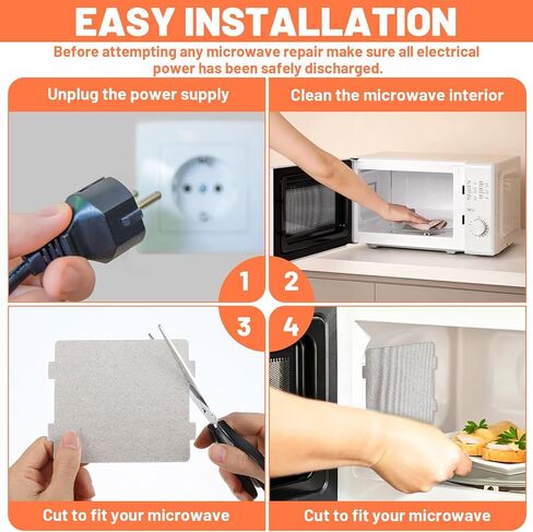 6 PCS Microwave Waveguide Cover Replacement, Universal Mica Sheets for Oven and Toaster, Microwave Plate Replacement Easily Cut to Fit Mica Plate in Kuwait