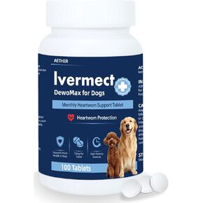 Young Heart for Dogs, lvermect Tablets for Dog – Hawthorn Prevention for Dogs, Heart Health, Circulatory & Cardiovascular System – 7.5 mg, 100 Tablets in Kuwait