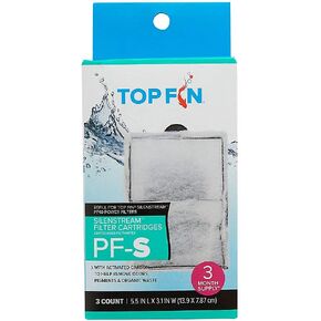 عبوة إعادة تعبئة Silenstream PF-S من Top Fin لمرشحات الطاقة PF10 مقاس 5.5 بوصة × 3.1 - (3 قطع). عبوة من 2 in Kuwait