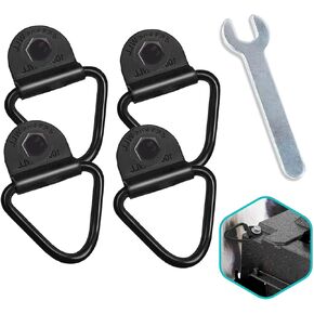 4 Pack Heavy Duty Tie Down Kit for Ruffland Kennels, 1000LB Load Capacity D-Ring Securing System with Bolts and Wrench for Easy Vehicle Installation in Kuwait