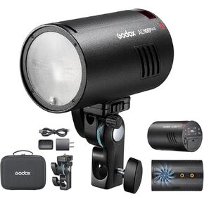 فلاش استوديو Godox MS300-V 300 واط مع مصباح تشكيل LED مطور، نظام X لاسلكي 2.4 جيجا، حامل بوينز - مثالي للأزياء والإعلان والتصوير الفوتوغرافي في الاستوديو in Kuwait