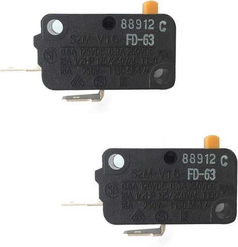3405-001034 بديل مفتاح باب الميكروويف لميكروويف LG Samsung GE Kenmore 3405-000178 AP4044834 SZM-V16-FD-63 (مفتوح عادة) (عبوتان) in Kuwait