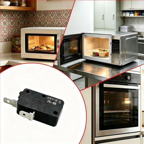 3405-001034 بديل مفتاح باب الميكروويف لميكروويف LG Samsung GE Kenmore 3405-000178 AP4044834 SZM-V16-FD-63 (مفتوح عادة) (عبوتان) in Kuwait