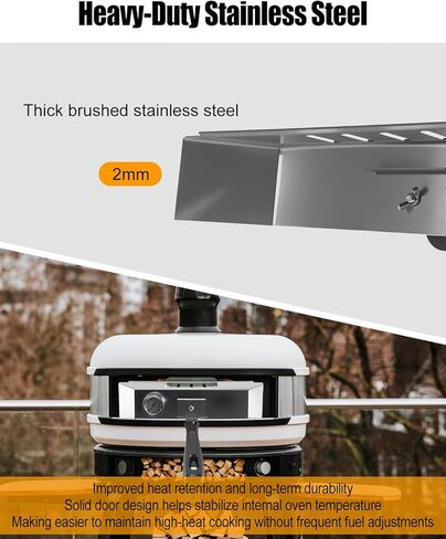 Oven Baffle Door Bracket Compatible with Gozney Dome Pizza Ovens, 304 Stainless Steel Baffle Door holder with Heat grip in Kuwait