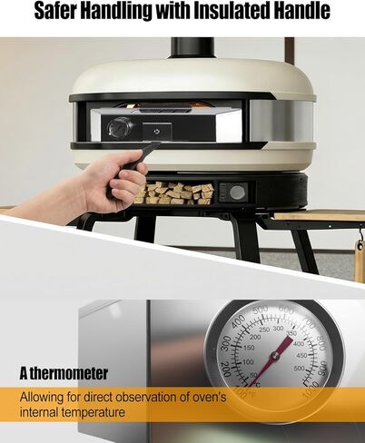 Oven Baffle Door Bracket Compatible with Gozney Dome Pizza Ovens, 304 Stainless Steel Baffle Door holder with Heat grip in Kuwait