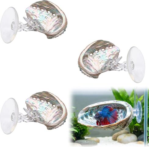 3 Pcs Betta Hammock, Rainbow Iridescent Floating Fish Cave, 3D Printed PLA Aquarium Resting Spot with Feeder Ring, Betta Hideout Shrimp Cave for Nano Tank in Kuwait