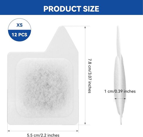 12 Pack Replacement Filter Cartridges - XS Replacement for Koller Products Extra Small Fish Tanks Filter, Refilled Filter Cartridges (XS) Size for Aquarium Kits Less 3 Gallons Aquarium Accessories in Kuwait