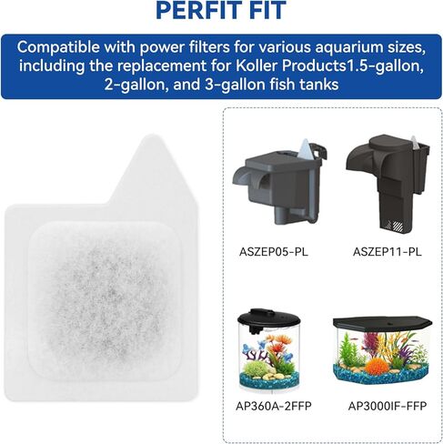 12 Pack Replacement Filter Cartridges - XS Replacement for Koller Products Extra Small Fish Tanks Filter, Refilled Filter Cartridges (XS) Size for Aquarium Kits Less 3 Gallons Aquarium Accessories in Kuwait
