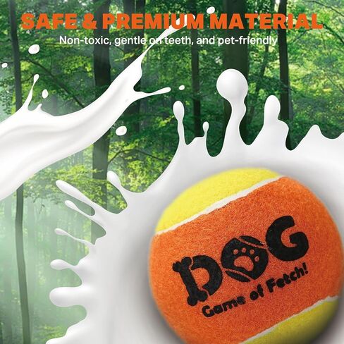 AMA SPORT Squeaky Tennis Balls for Dogs 2.0" Small Dog Tennis Balls for Throwing and Fetching Dog Toys for Training, Exercise, High Bouncing 4 Pack (Orange Light Blue) in Kuwait