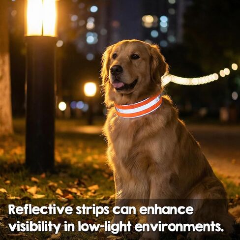 Reflective Dog Collar, Blaze Orange High Visibility Pet Collars Adjustable Pet Collars with Quick Release Fastener Safe Comfortable Dog Walking Accessories for Small Medium Large Pets in Kuwait