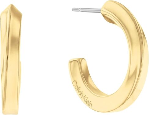 Calvin Klein Women's Stainless Steel Hoop Earrings: Sleek, Sculptural Elegance with a Feminine Twist in Saudi Arabia