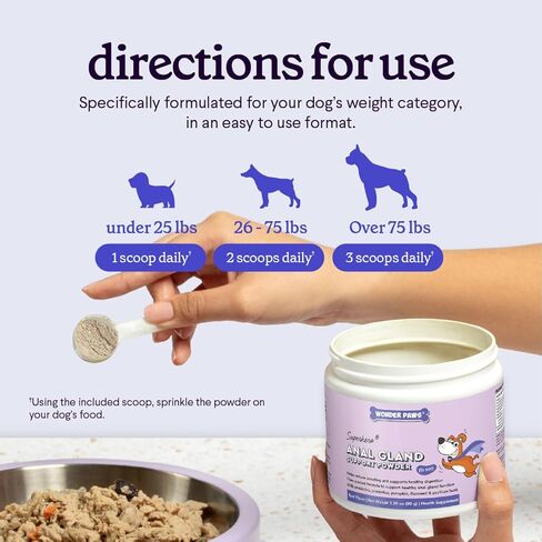 Premium Anal Gland Support Supplement - Dog Anal Gland Treatment With Fiber & Pumpkin for Dogs – Prevents Scooting, Supports Digestion & Anal Gland Health – Probiotics, Enzymes & Psyllium Husk –3.20oz in Kuwait