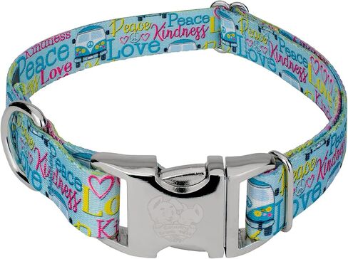Country Brook Petz - Premium Classic Tie Dye Dog Collar - Groovy Collection Featuring Far Out Designs (1 Inch, Large) in Kuwait