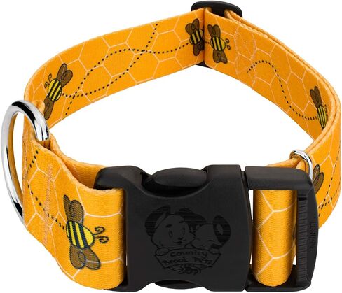 Country Brook Petz - طوق HossFit Jr واسع للاستخدام اليومي للكلاب - مجموعة Summer Breeze تتميز بتصميمات مشمسة (أزرق هاواي، كبير) in Kuwait