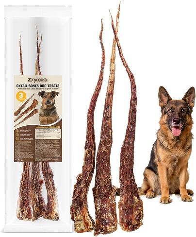 Grass-Fed Beef Tail Bones for Dogs – Durable Chewing Treats, No Additives or Fillers, Supports Teeth & Gum Health,Single Ingredient, Rawhide-Free & Digestible for All Dogs（3 PCS） in Kuwait