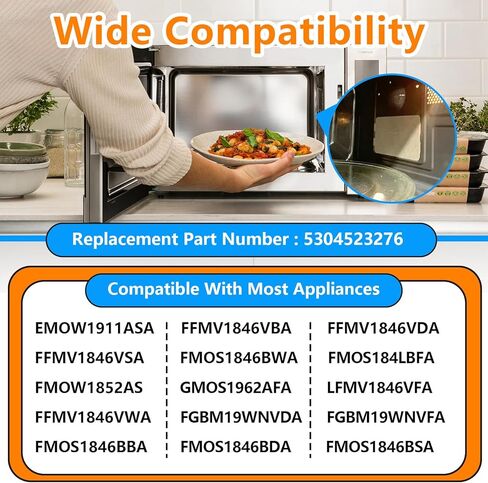 4 قطع 5304523276 استبدال غطاء الدليل الموجي متوافق مع ميكروويف فريجيدير FFMV1846VDA FMOS184LBFA FGBM19WNVFA، ورقة ميكا الميكروويف للمنزل والمكتب والمطبخ والمطعم in Kuwait