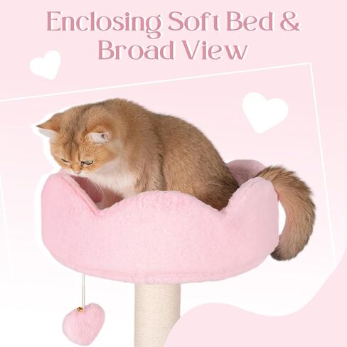 Happy & Polly Cat Tree for Cats, 52.8 Inches, All Breed Sizes, Climbing, Indoor, Wood and Sisal, Floor Mount, Modern in Kuwait
