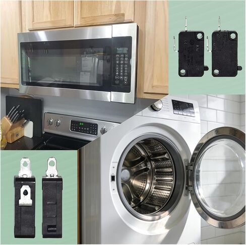 مفتاح صغير KW7-0، مفتوح عادة، 16 أمبير 125 فولت/250 فولت، بديل لمقلاة الهواء XL، Power XL، Vortex، مفاتيح دقيقة لفرن الميكروويف والطباخ التعريفي، 2 دبابيس 1NO 1NC in Kuwait
