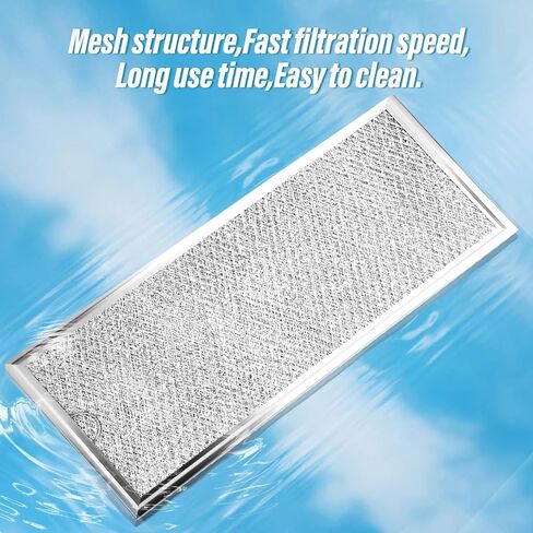 8Pcs Microwave Grease Filter Replacement for GE WB06X10596, Microwave Filter Replacement 13.3" x 5.85" Grease Filter Replacement in Kuwait