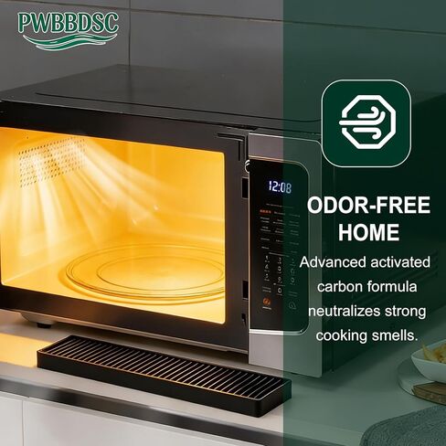 WB06X10807 فلتر الميكروويف بديل فلتر فحم الميكروويف متوافق مع GE Microwave PVM9005SJ8SS JVM7195SK6SS PNM9216SK5S (4 قطع) in Kuwait