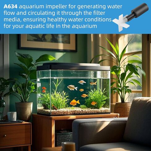 Impeller Assembly Compatible with AquaClear 50 Power Filter, A634 Aquarium Filter Part for Fluval Fish Tank Pump System in Kuwait
