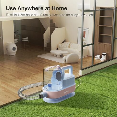 PETGUGU Dog Grooming Vacuum, Pet Grooming Vacuum with Clipper Nail Grinder, 2.5L Dust Cup Dog deshedding Brush with 7 in 1 Dog Grooming Kit,3 Settings Adjustable Speed and Temperature Control Blower in Kuwait