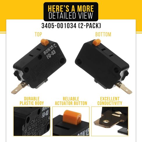 PartsBroz Door Switch for Samsung ME17R7021ES Microwave Oven Door Switch Replacement in Kuwait