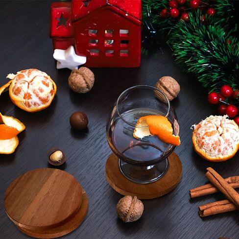 20 Pieces Unfinished Wood Coasters, 4 Inch Square and Round Blank Wooden Coasters for Crafts with Non-Slip Silicon Dots for DIY Stained Painting Wood Engraving Home Decoration in Saudi Arabia